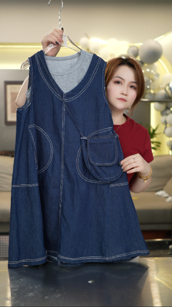 【福利样衣】2025女童韩版夏季休闲百搭牛仔连衣裙-2543