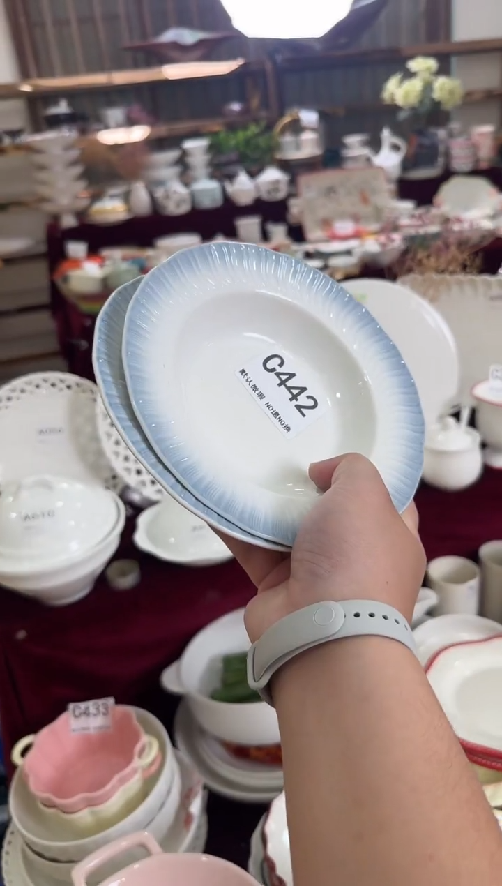 摆件陶C442-2个    库存陶瓷餐具微瑕