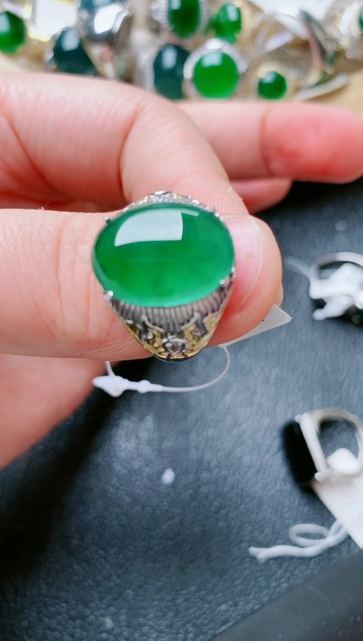 【闪购商品】翡翠戒指银S925镶嵌1111