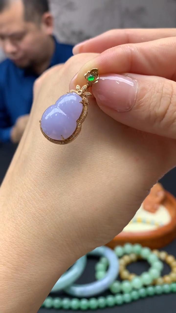 【闪购商品】翡翠颈饰18K金镶嵌11-天然翡翠