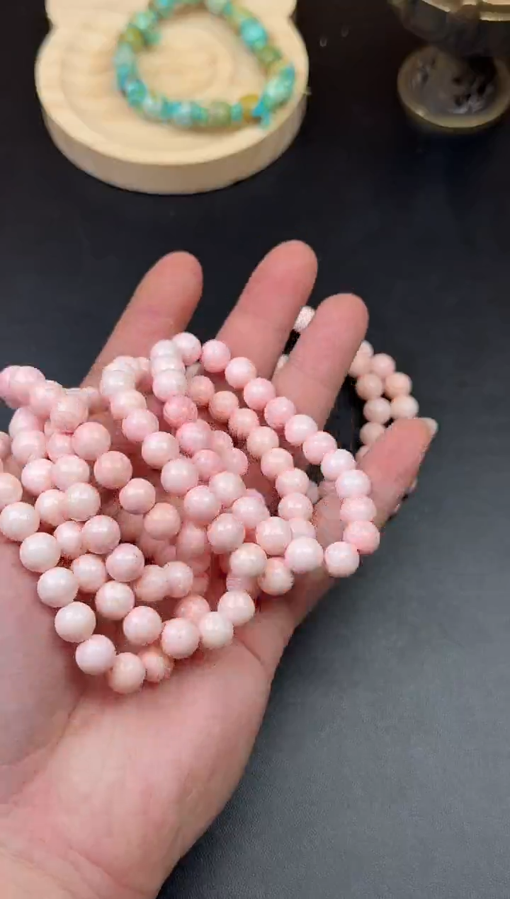 贝壳手串/手链粉色贝壳8.5mm单圈