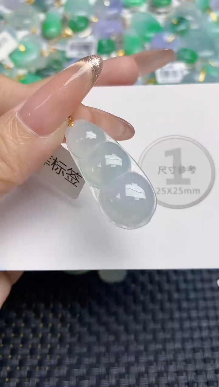 颈饰18K金镶嵌翡翠天然缅甸A货翡翠百元以上9元证书费自理