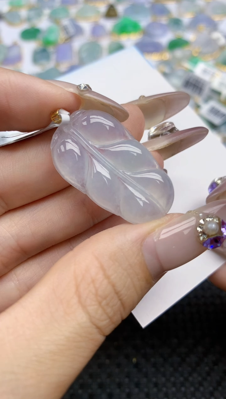 翡翠挂件18K金镶嵌166   天然翡翠A货