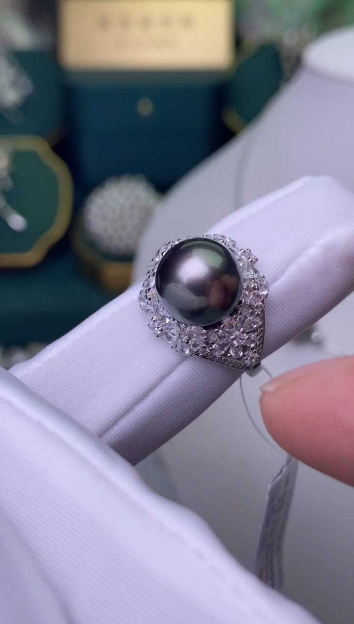 【闪购商品】海水珍珠戒指银S925镶嵌1