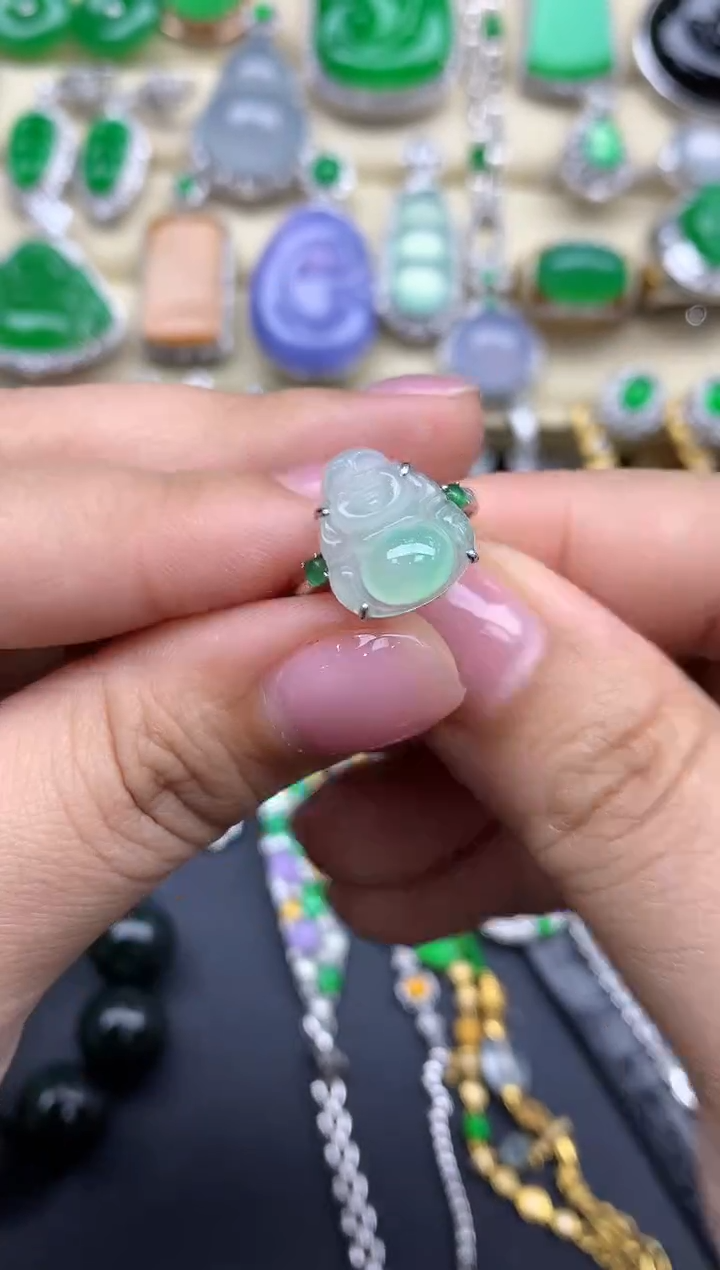 【闪购商品】翡翠戒指18K金镶嵌402-中国好珍宝