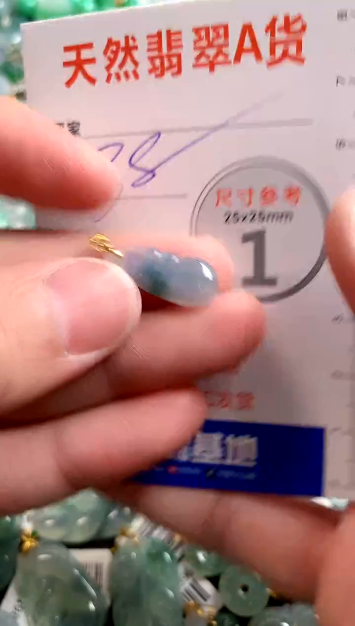 【闪购商品】翡翠颈饰18K金镶嵌14003124