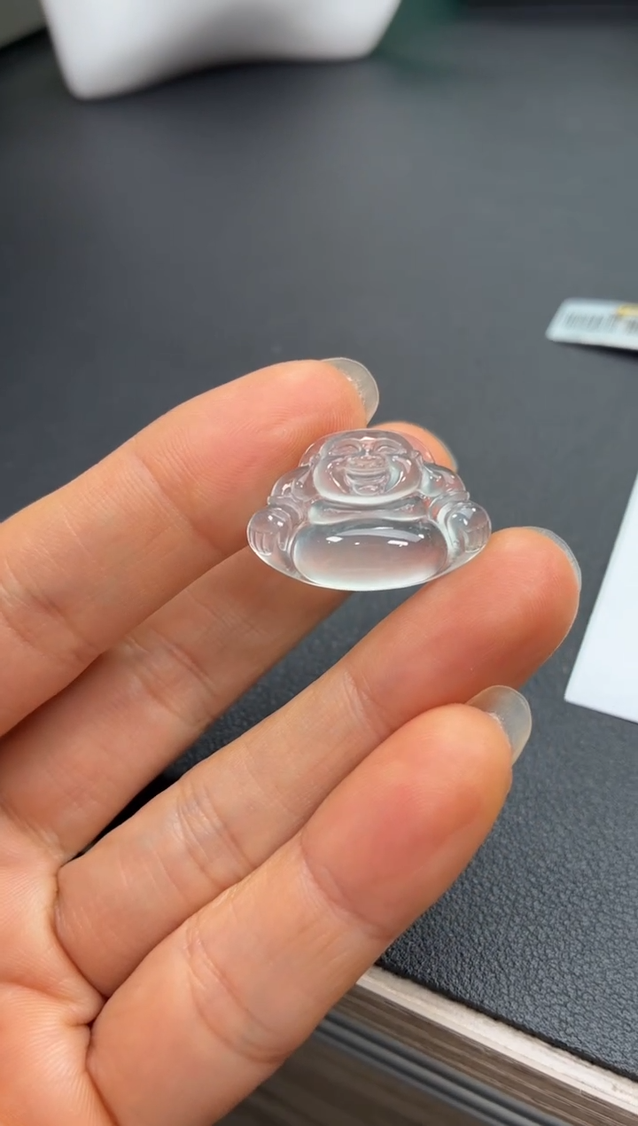 颈饰18K金镶嵌翡翠天然翡翠A货