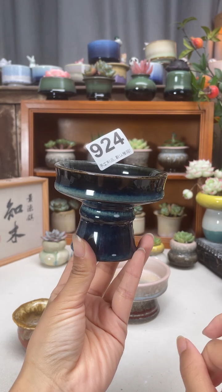 瓷片.?924知木小芳花盆