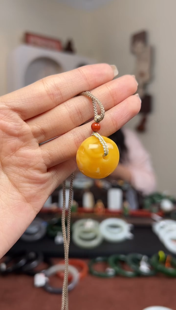 【闪购商品】琥珀颈饰未镶嵌02- 24*12 