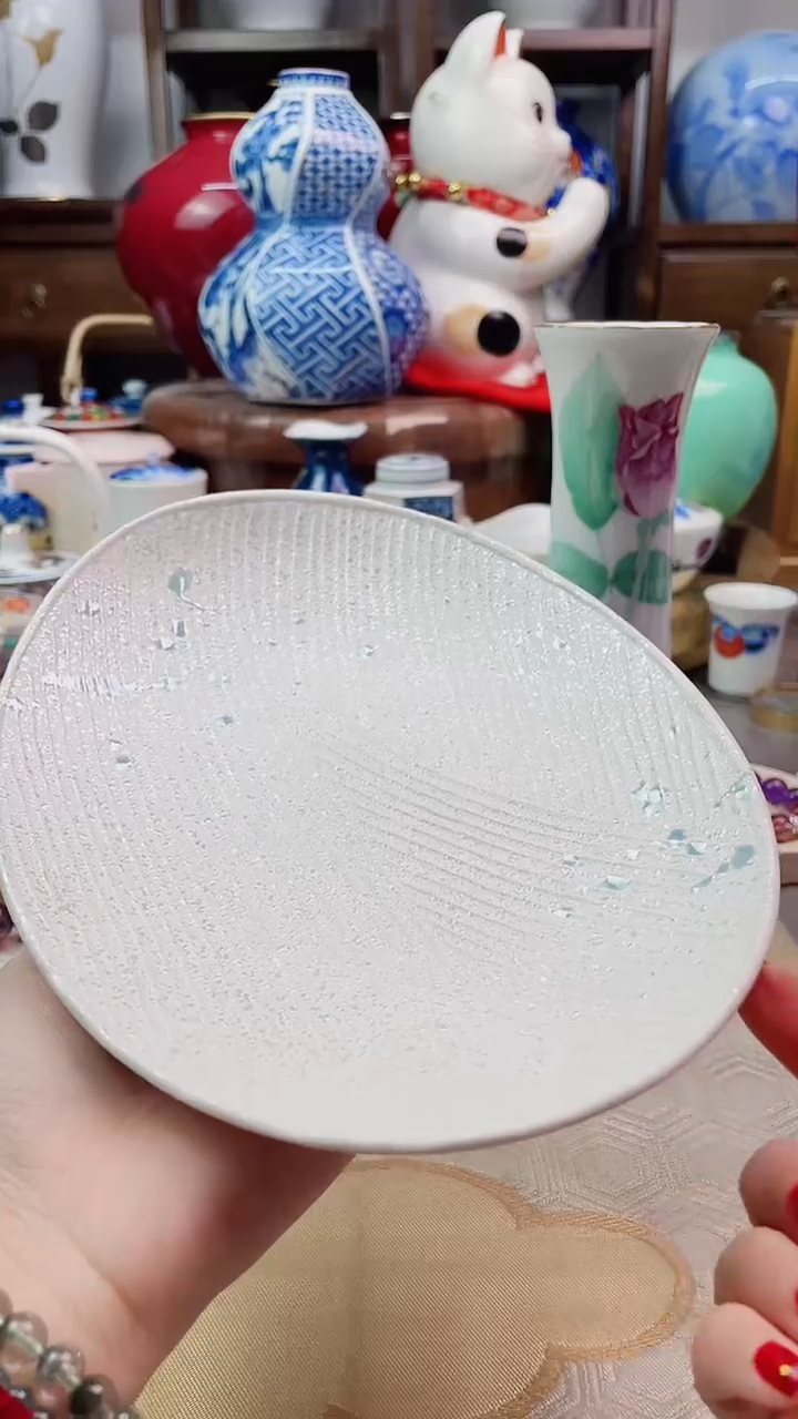 【闪购商品】盘库山珍珠釉盘一一一