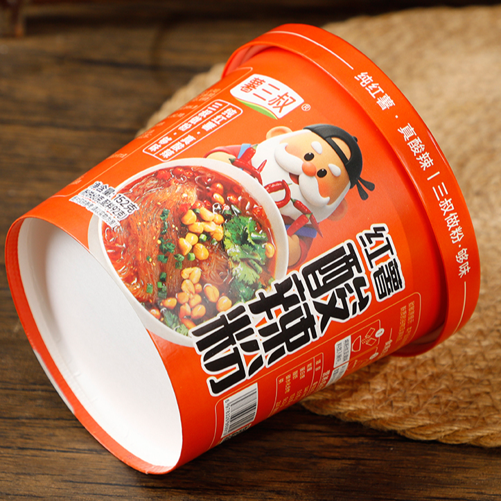 酸辣粉桶装方便速食好吃免煮带5包调料和1包豆芽