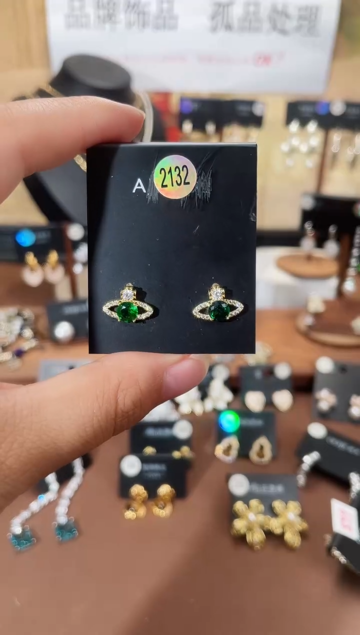 合金925银锆石豆2132
