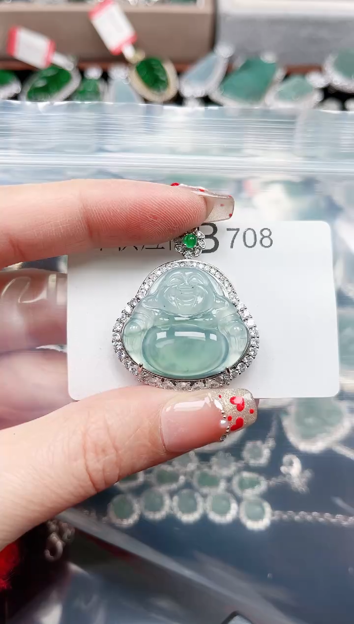 【闪购商品】翡翠颈饰未镶嵌708赠皮绳