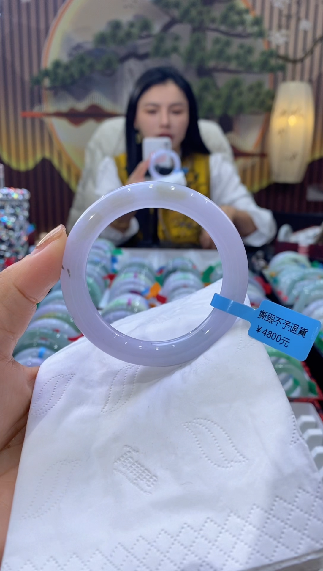 【闪购商品】翡翠手镯未镶嵌多人06322