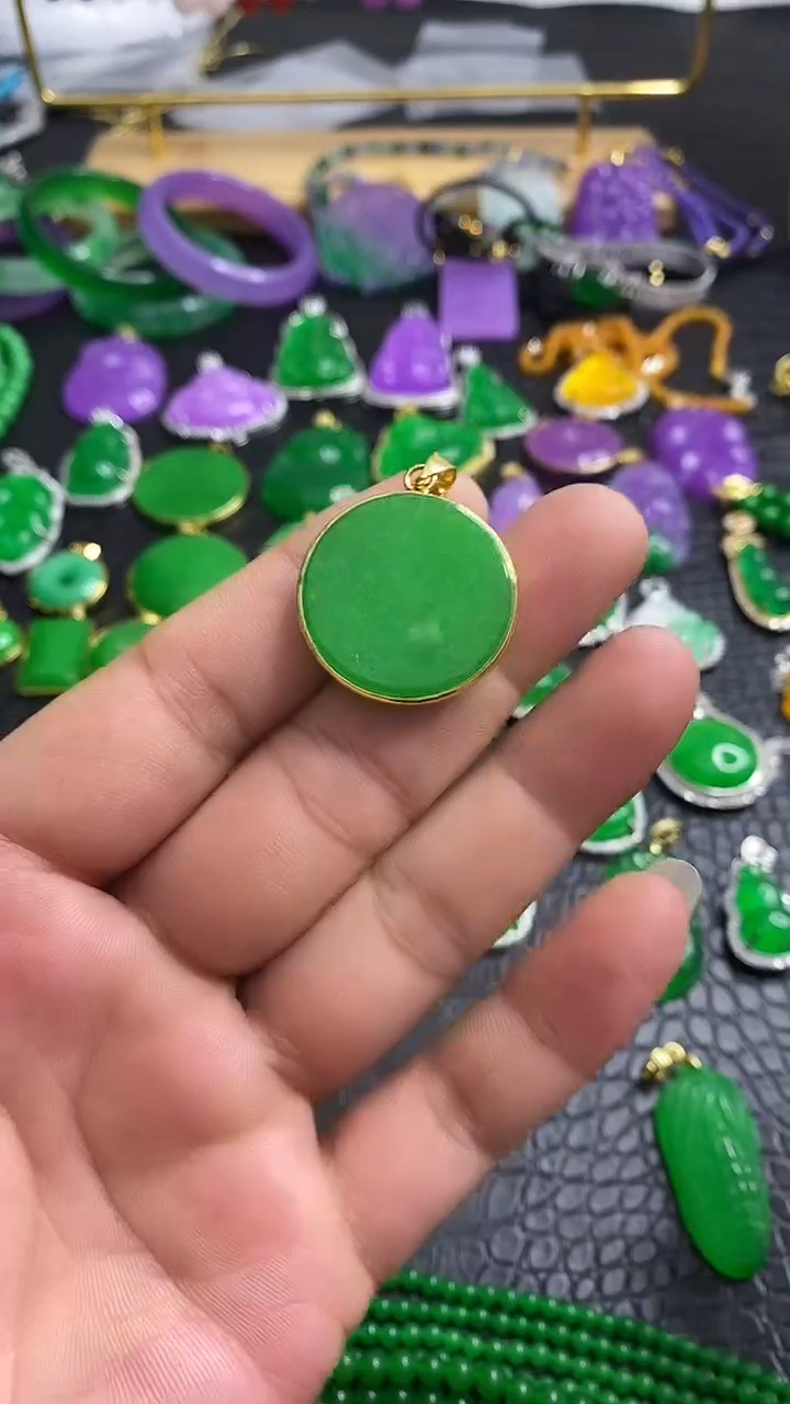 颈饰14K金镶嵌翡翠S004