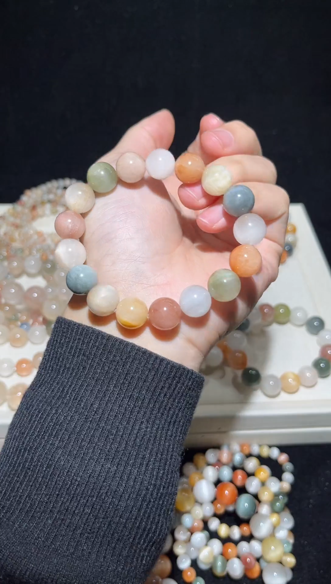 未镶嵌手串水晶12彩兔毛出厂价默认微瑕12