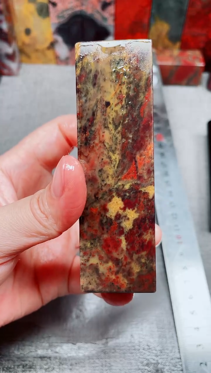 桂林鸡血玉素章3.0左右11