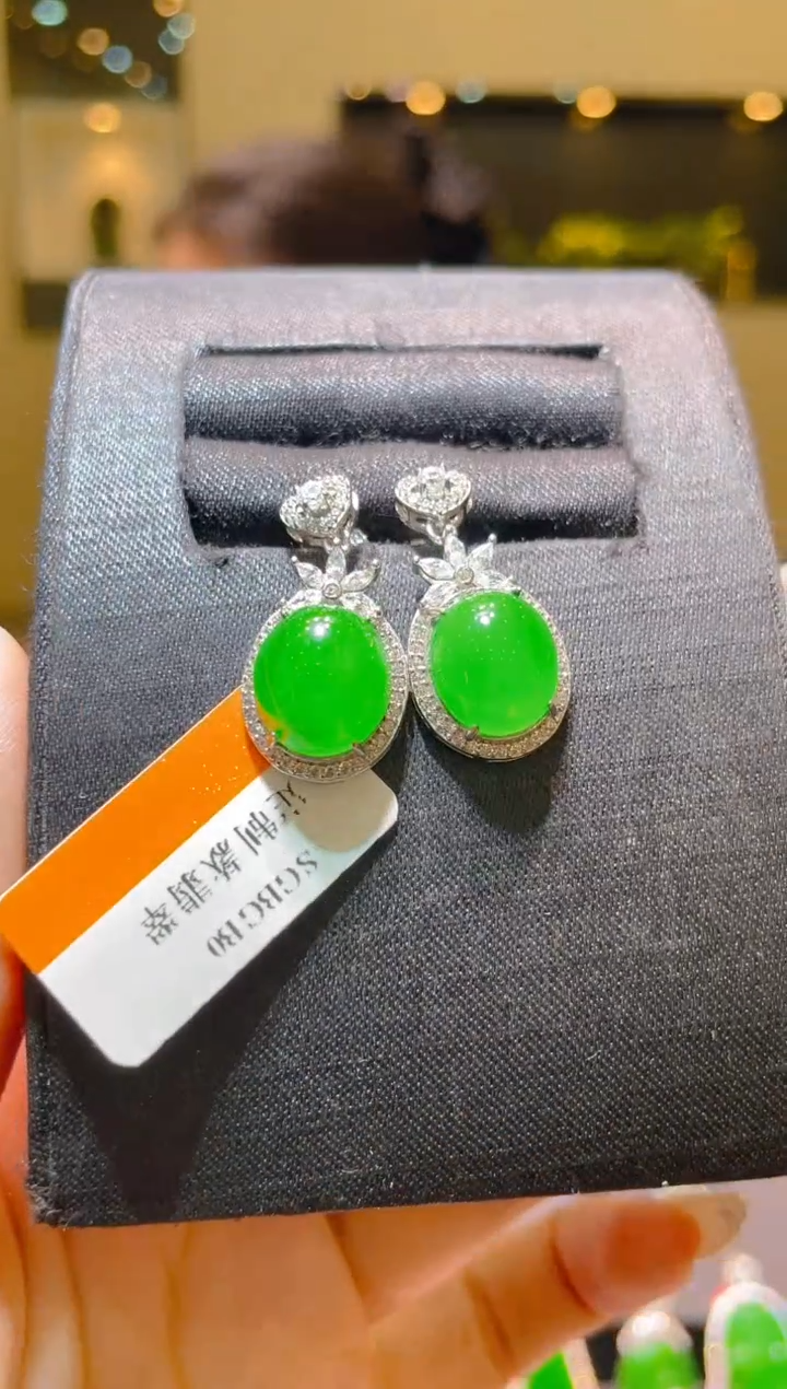 翡翠银S925镶嵌吊坠(不含链)A10