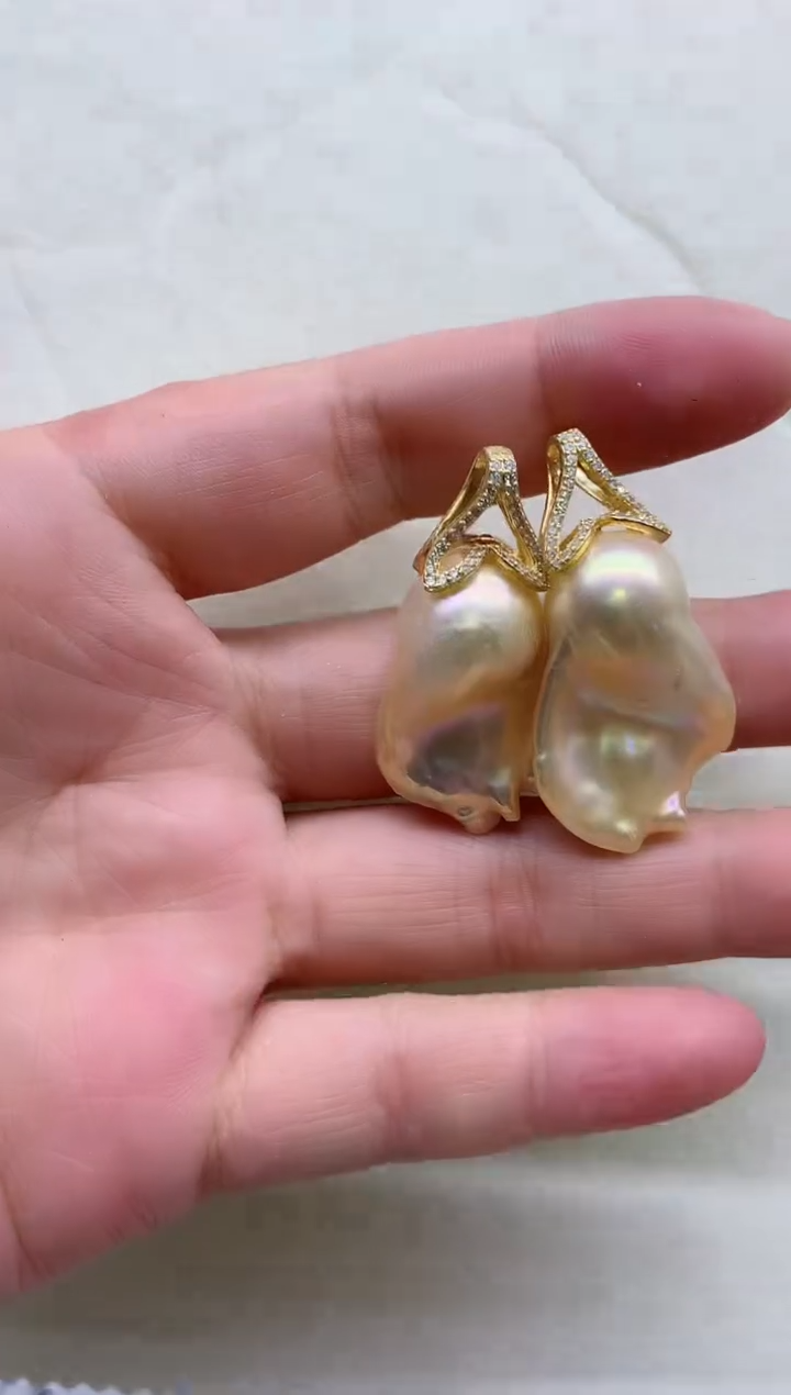 【闪购商品】淡水珍珠吊坠(不含链)银S925镶嵌多发其一