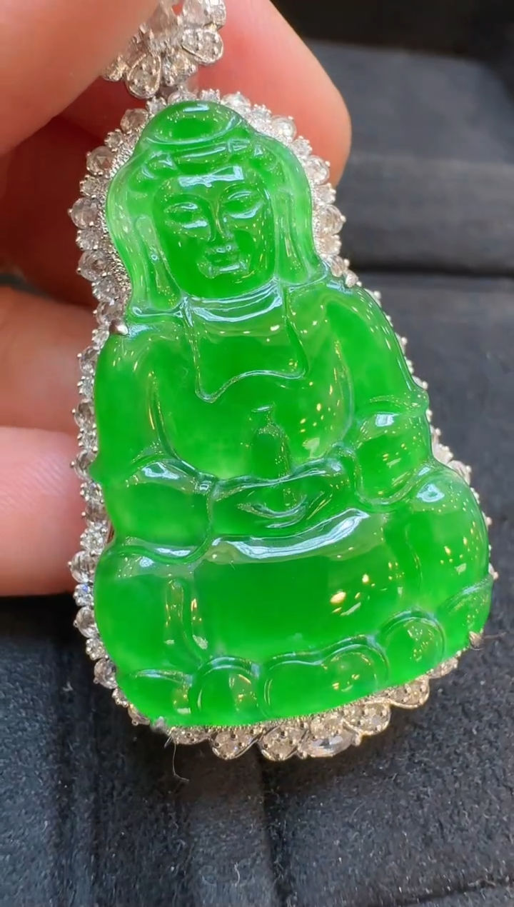 【闪购商品】翡翠吊坠(不含链)18K金镶嵌多样性团购发一件