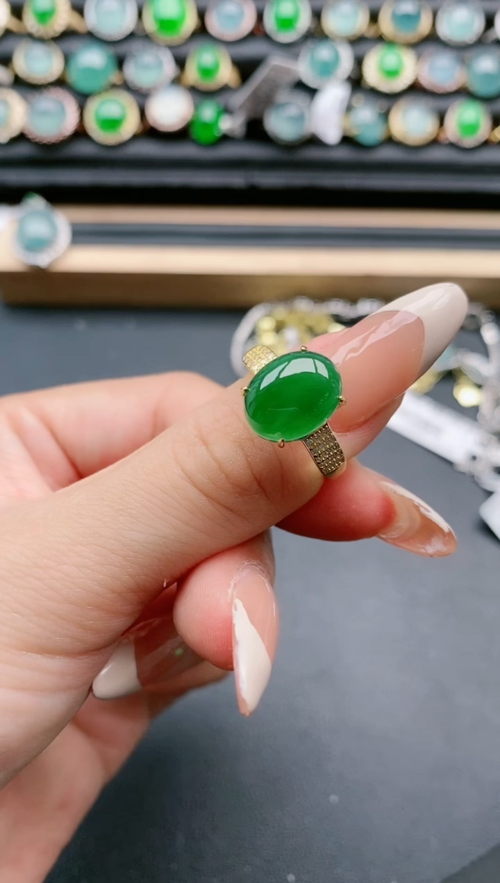 【闪购商品】翡翠戒指银S925镶嵌111111