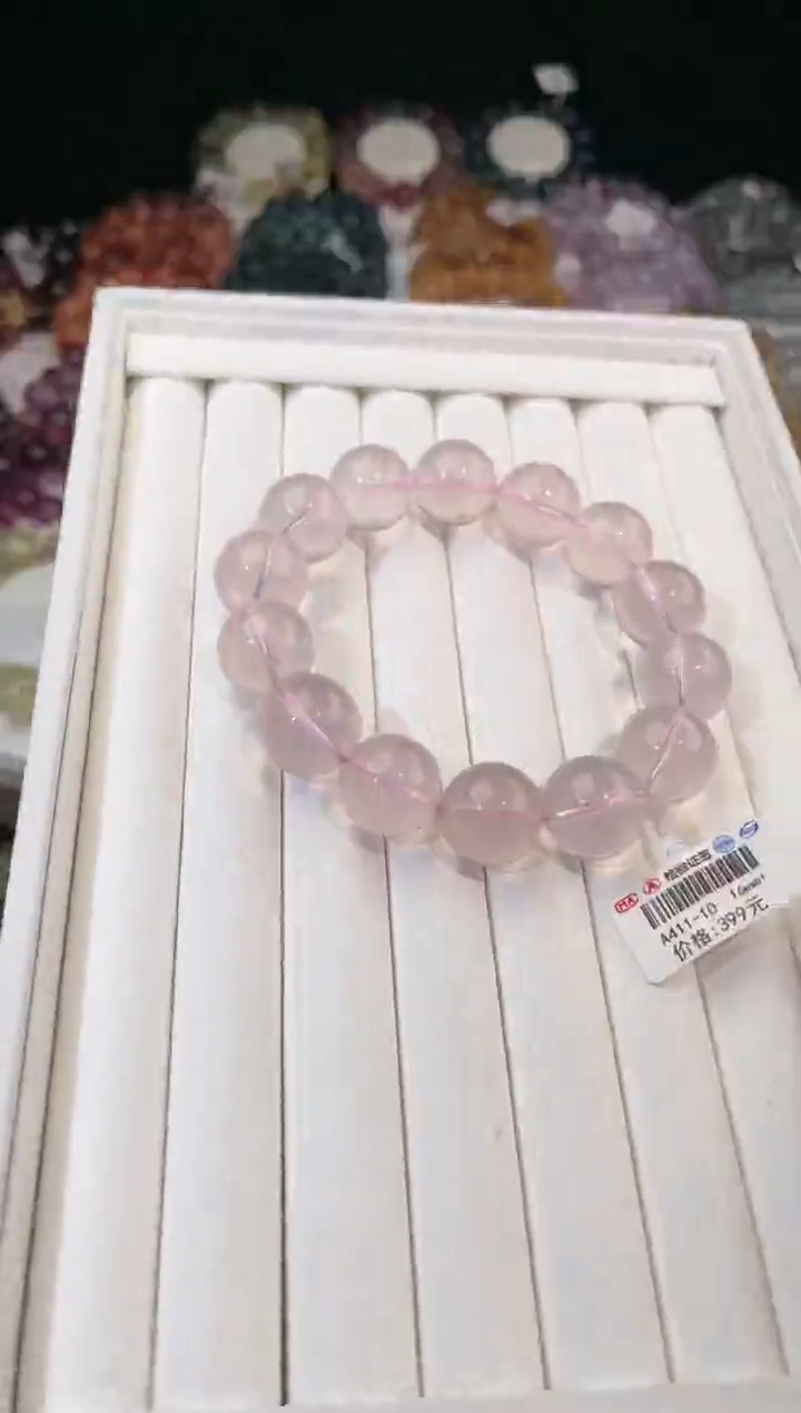 【闪购商品】水晶手链未镶嵌多样性发一莫粉16mm