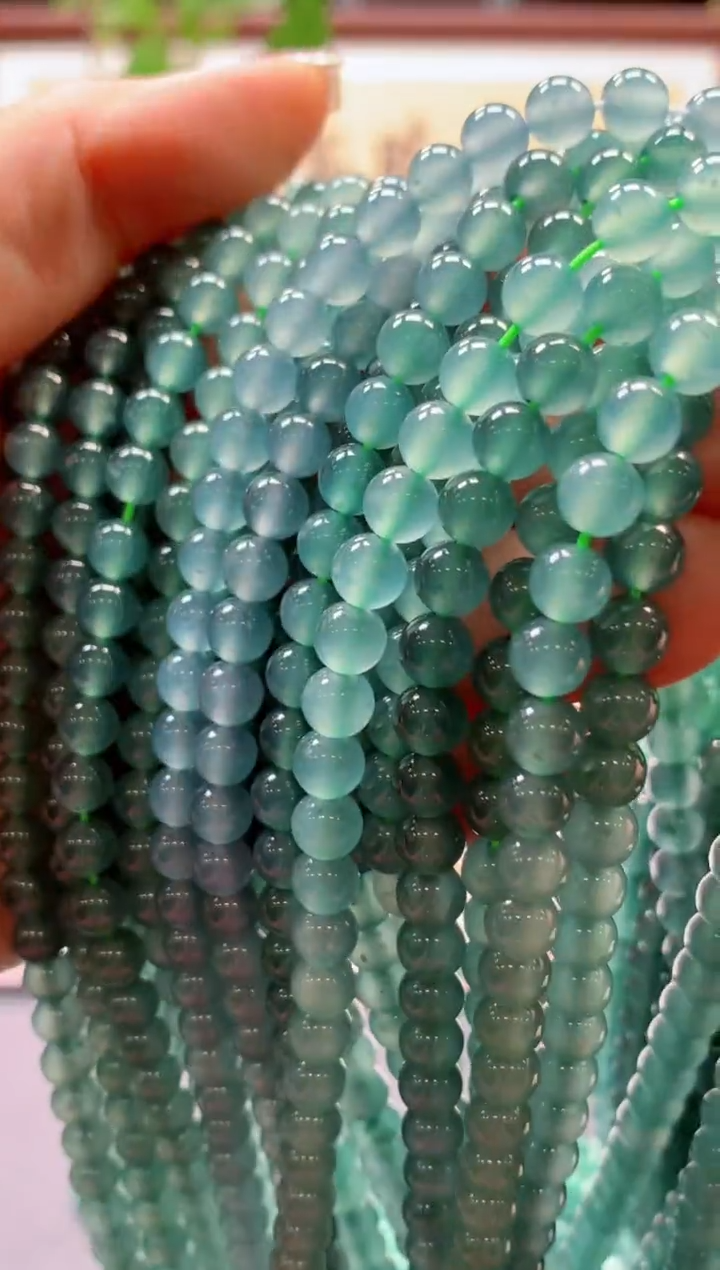 翡翠未镶嵌颈饰卡6珠串（多样性发其一）