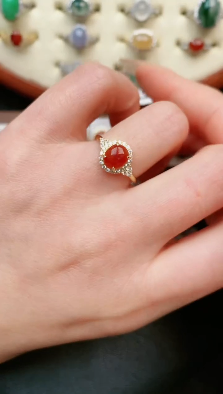 【闪购商品】翡翠戒指银S925镶嵌....