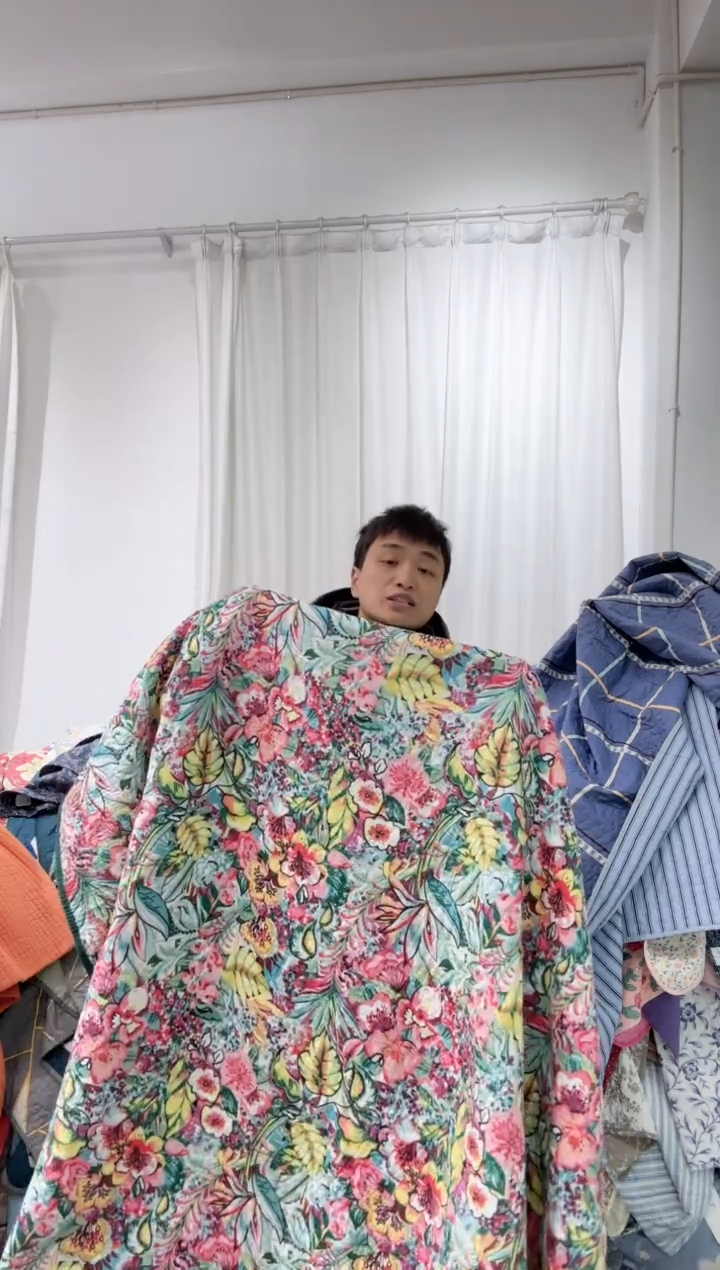 棉220*230纯棉绒床盖92号微瑕