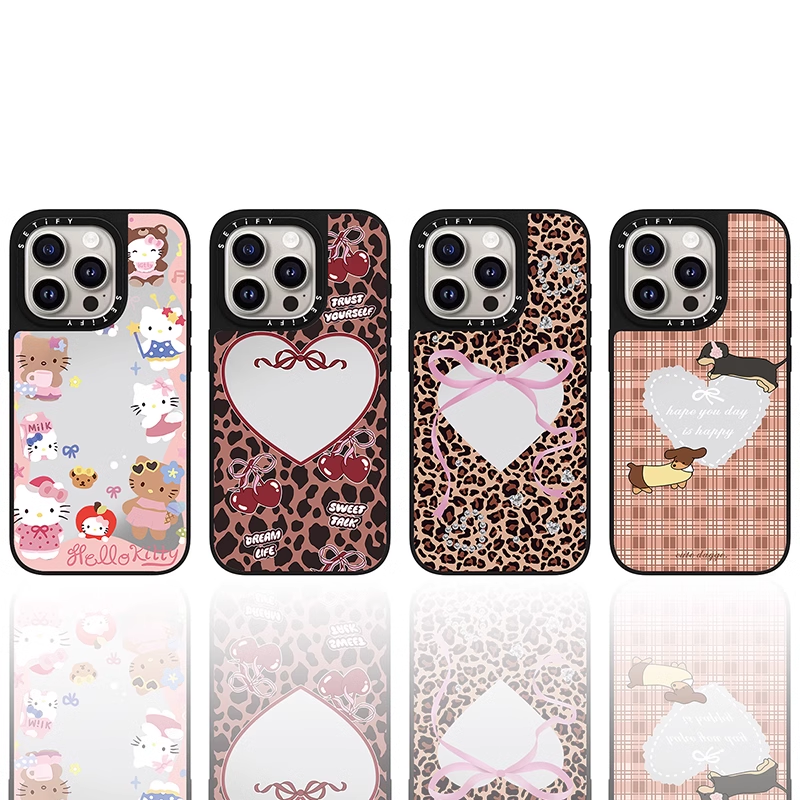 【豹纹爱心】CASE联名iPhone17Pro苹果16Promax手机壳15镜面14潮牌