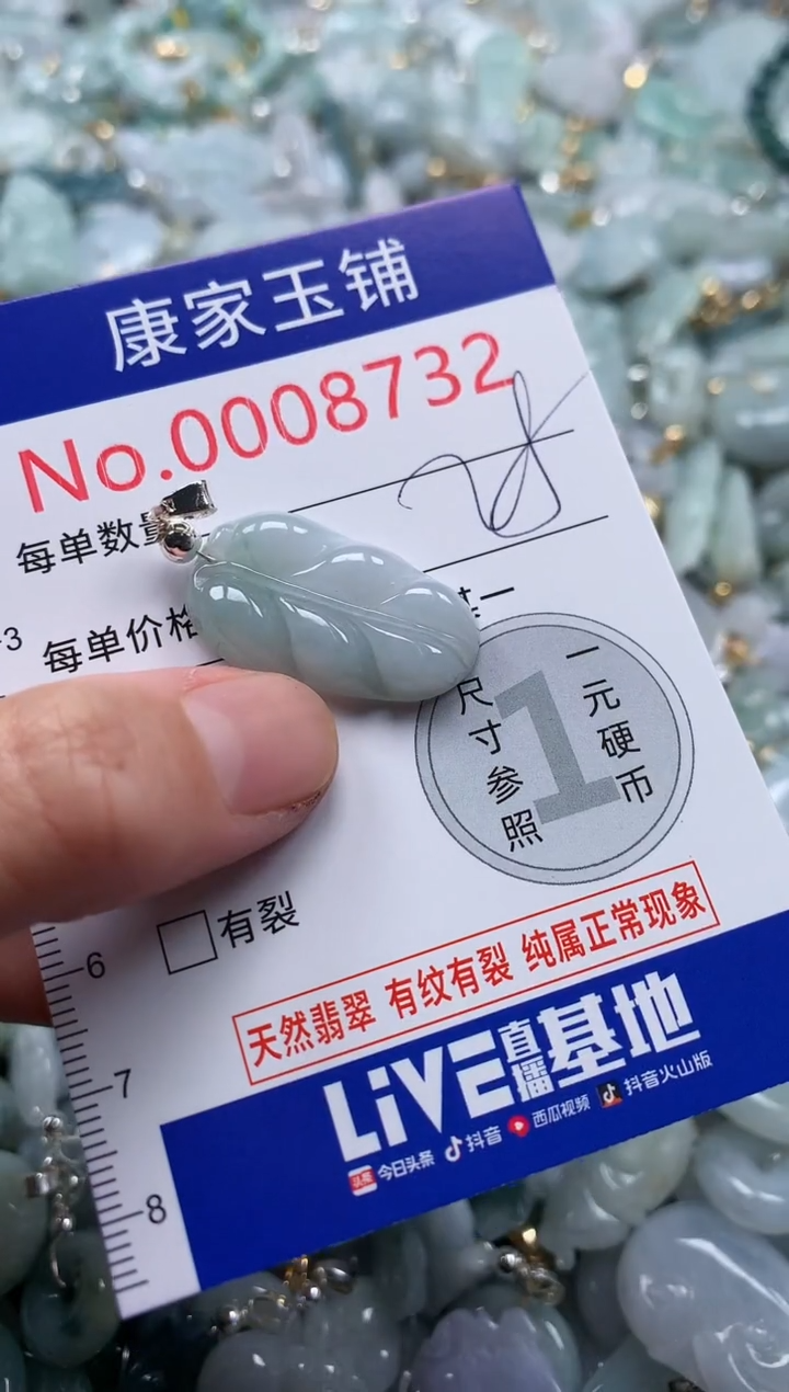 翡翠未镶嵌吊坠(不含链)8732