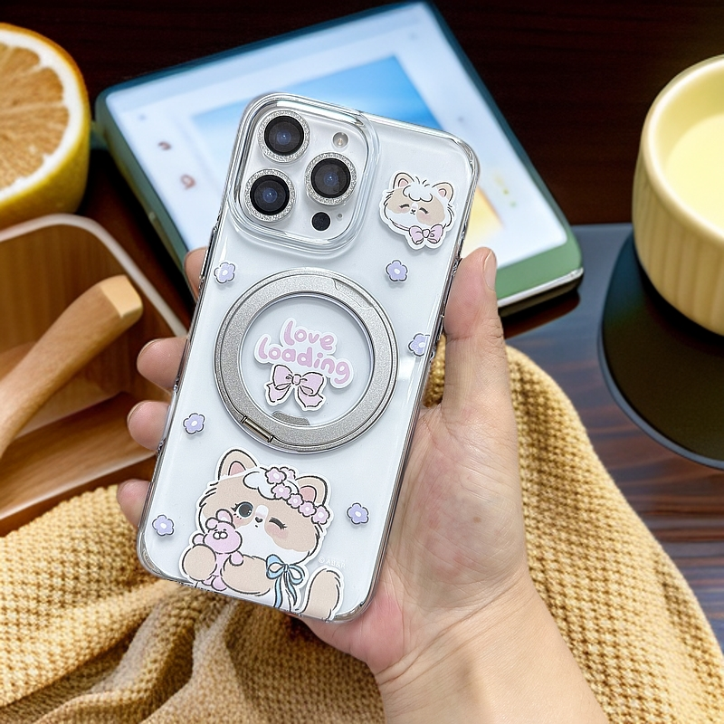 3D大弧边360透明壳旋音适用于苹果16ProMax支点磁吸15P/14promax