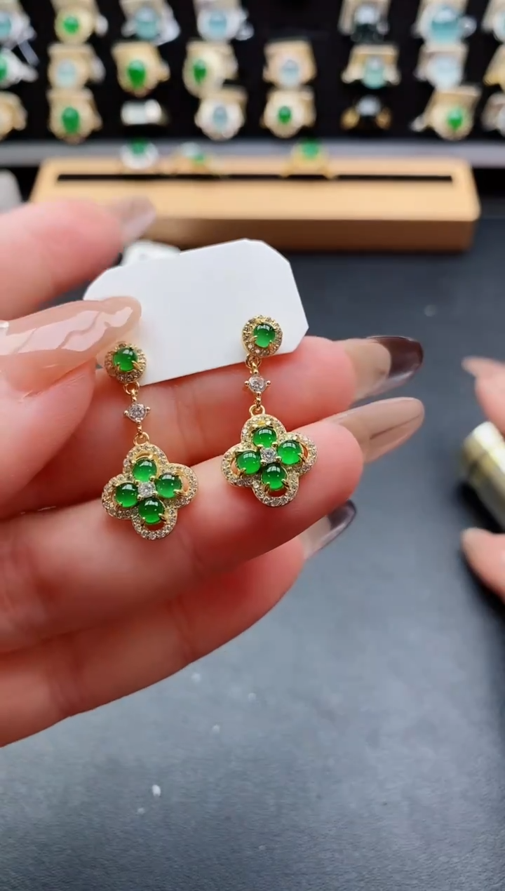 银S925镶嵌戒指翡翠1