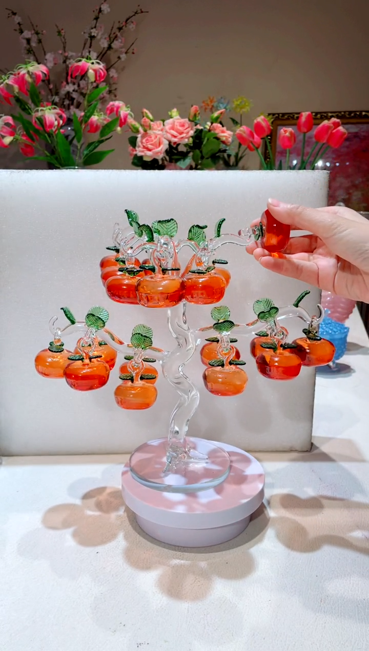 【闪购商品】琉璃手工艺品18颗柿子树