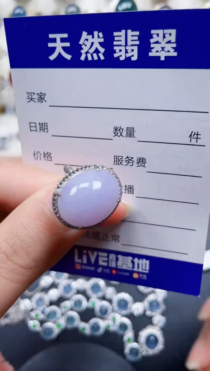 颈饰银S925镶嵌翡翠363