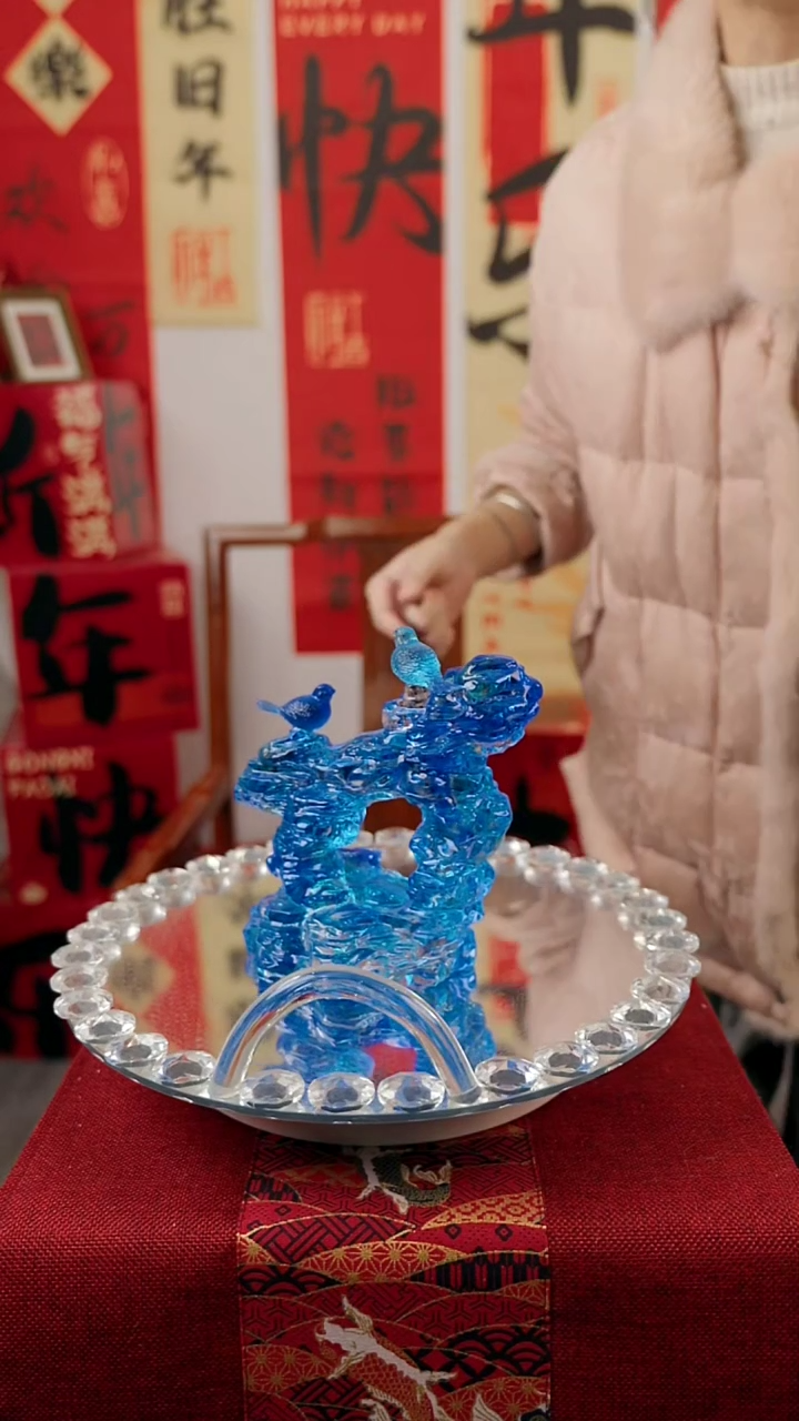 【闪购商品】古法琉璃山好鸟欢摆件