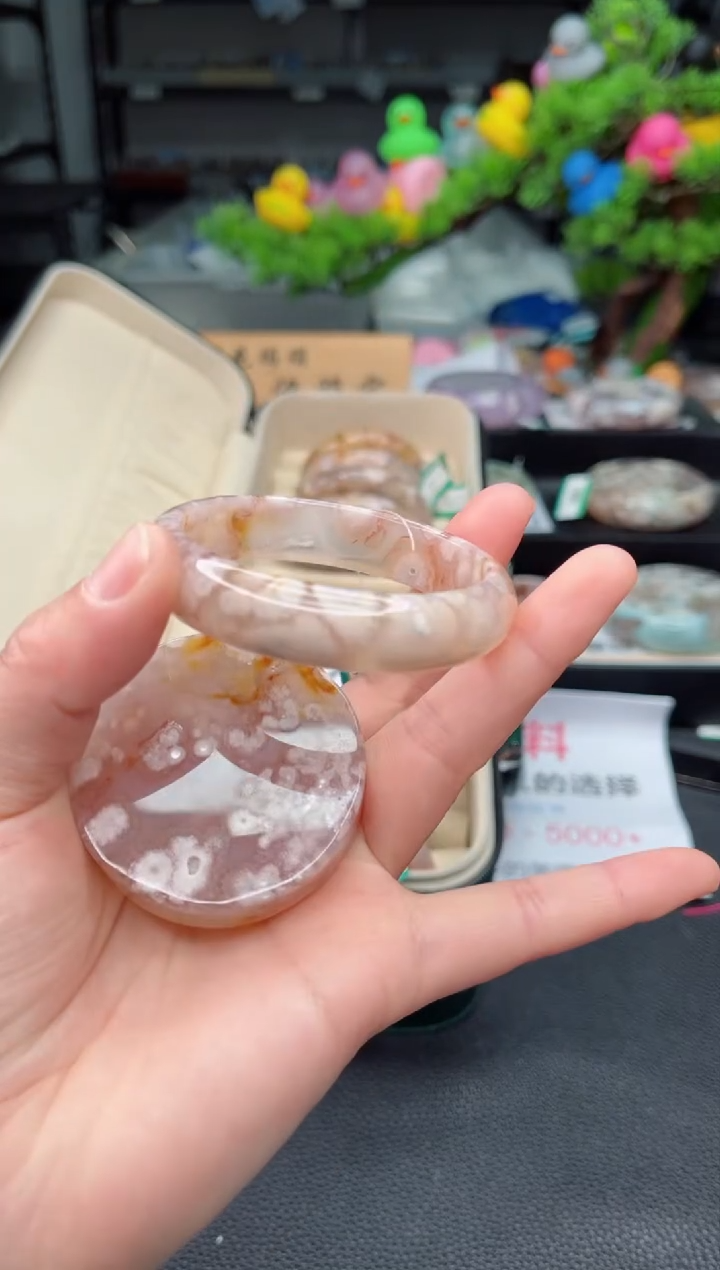 【闪购商品】石英质玉未镶嵌手镯53圈口（赠品镯心）3321602
