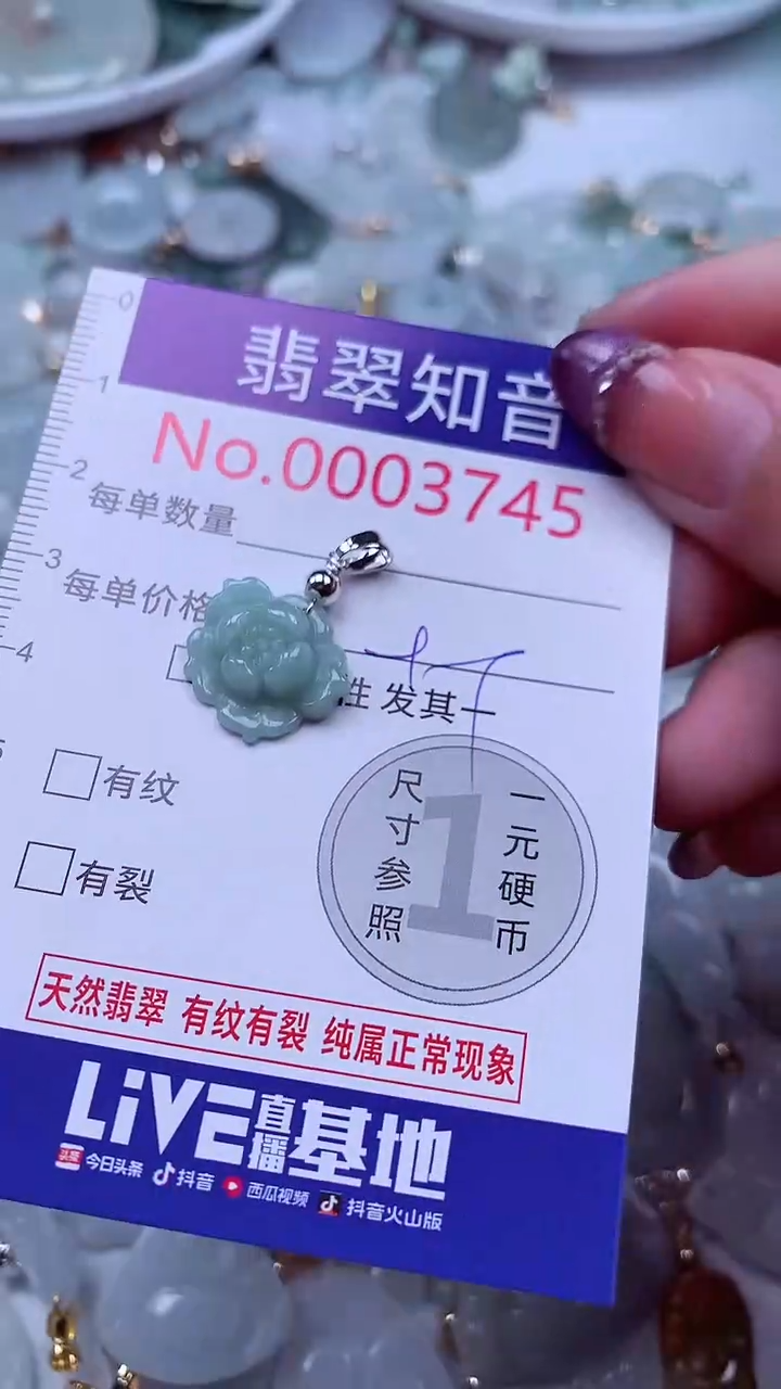 翡翠未镶嵌吊坠(不含链)3745