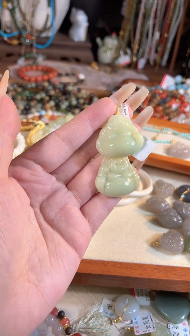 【闪购商品】和田玉吊坠(不含链)银S925镶嵌多样性发货其一