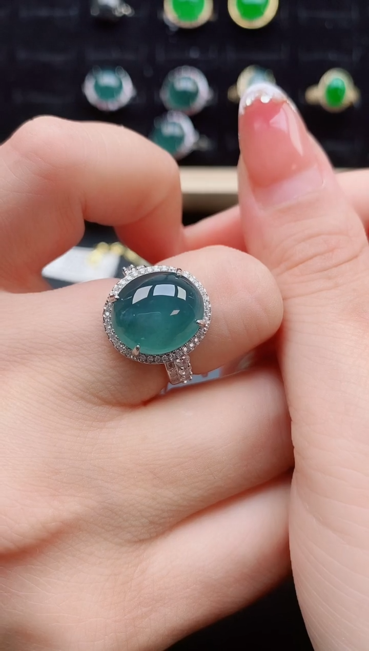 【闪购商品】翡翠戒指银S925镶嵌1212