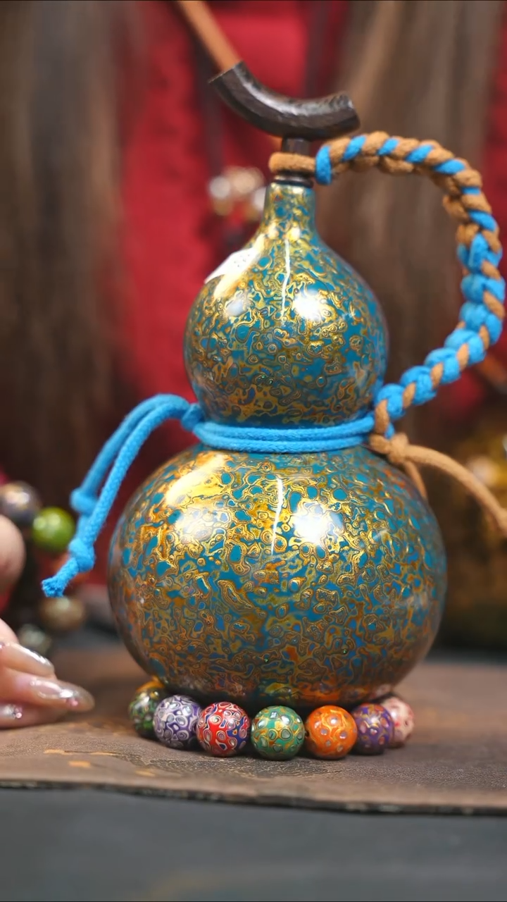 【闪购商品】WJ198漆艺酒葫芦不包手串及旋转底座