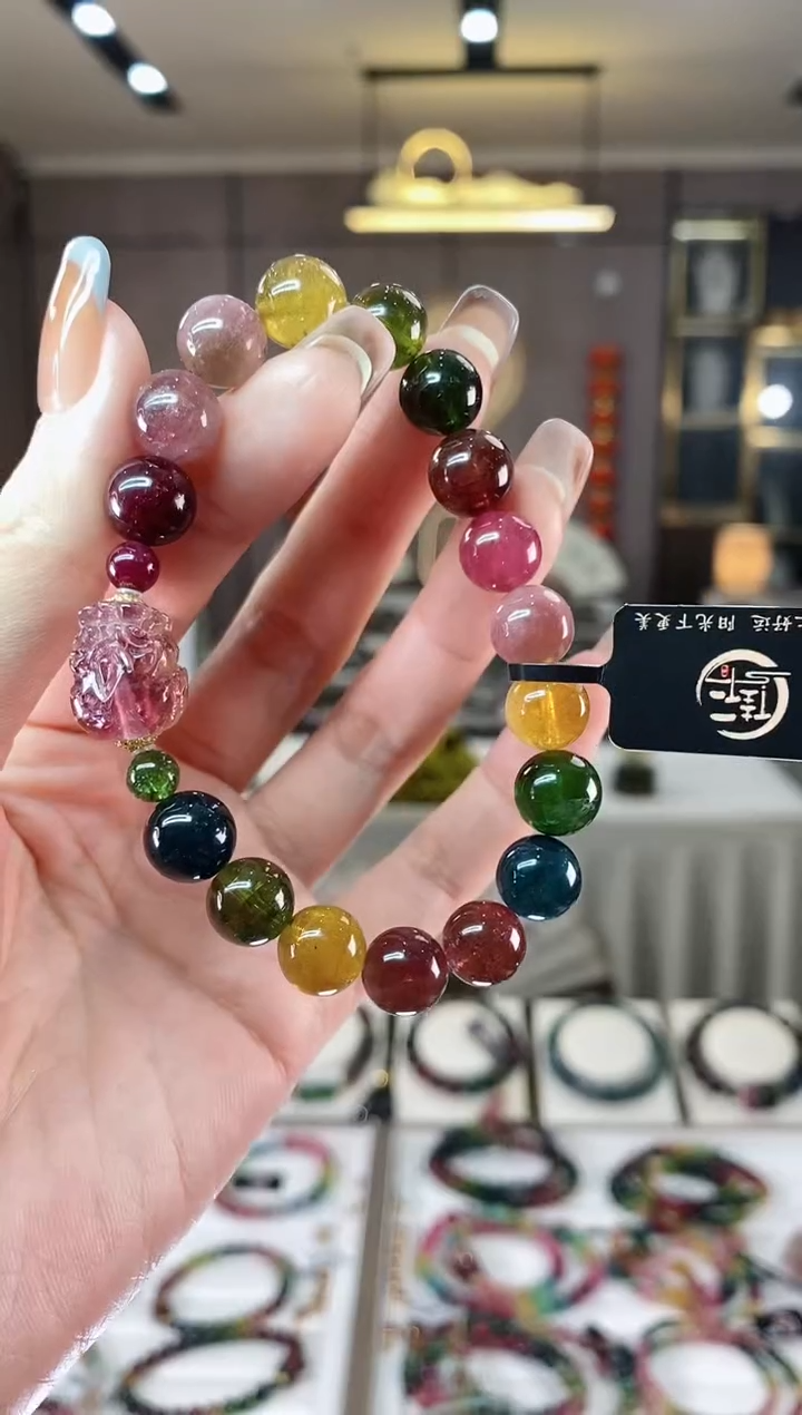 【闪购商品】碧玺单圈手串9mm+未镶嵌一物一证dan