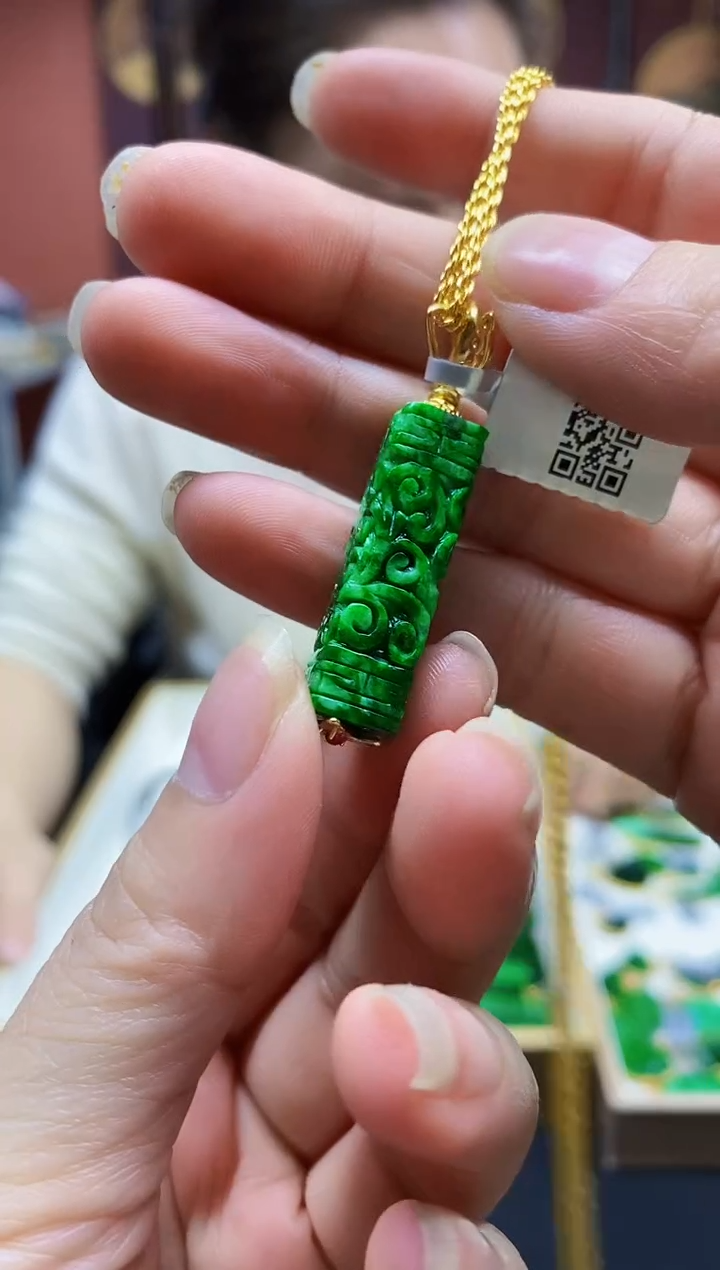 颈饰未镶嵌翡翠翡翠吊坠-35