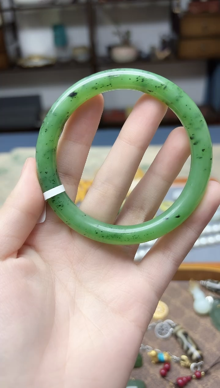 未镶嵌手镯和田玉碧玉手镯58#YR