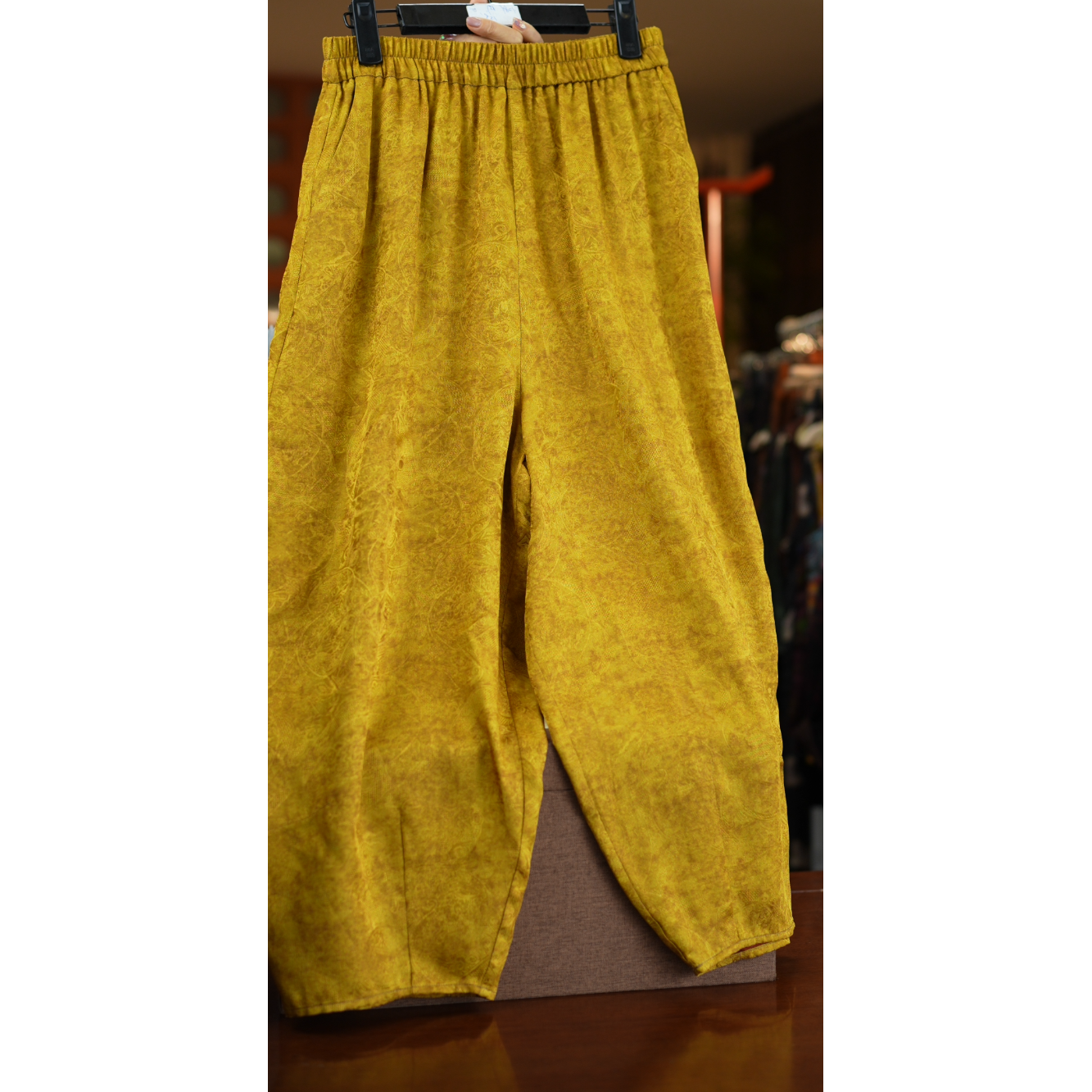 高腰显瘦木薯真丝气质女装裤子T1628