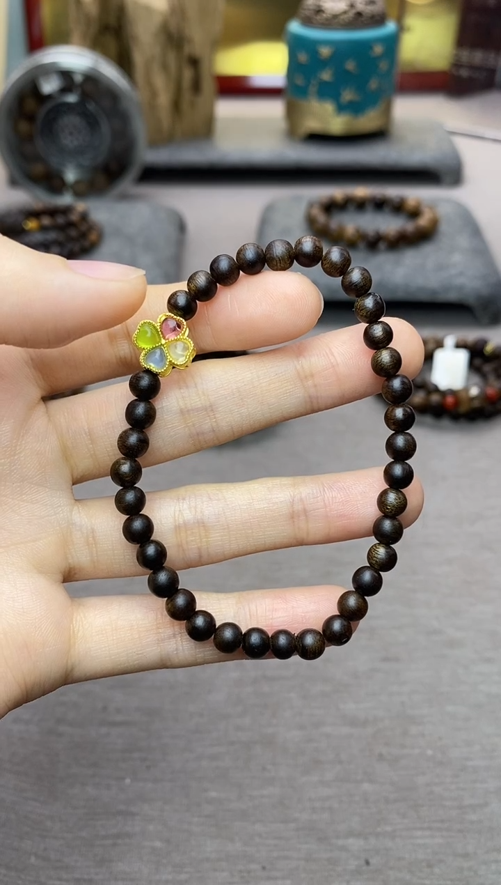 【闪购商品】沉香手串顺化紫棋0.5沉水 配饰单圈设计