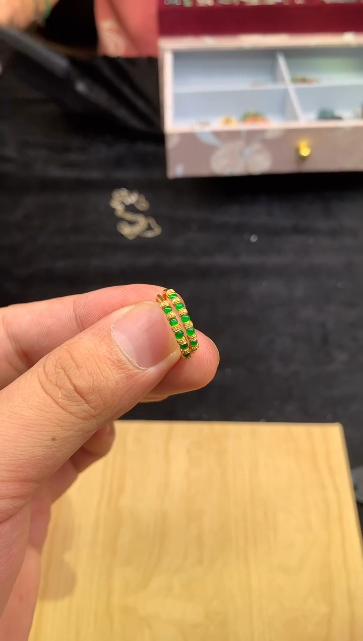 翡翠戒指18K金镶嵌7001728/xy/多样性发/一件