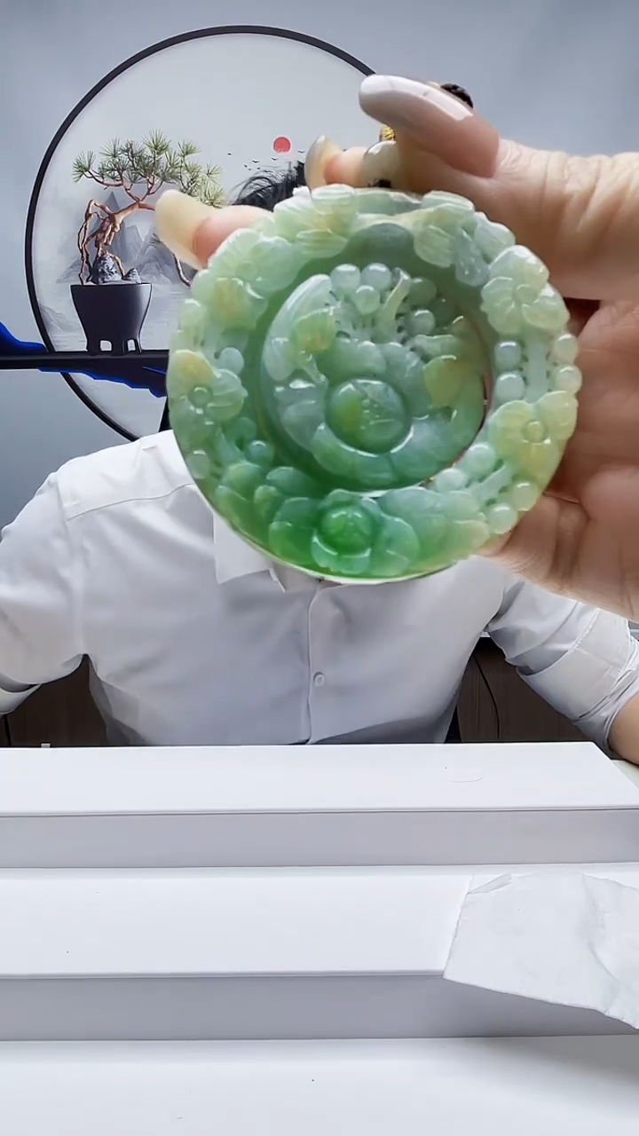 未镶嵌定制翡翠毛货-挂件46