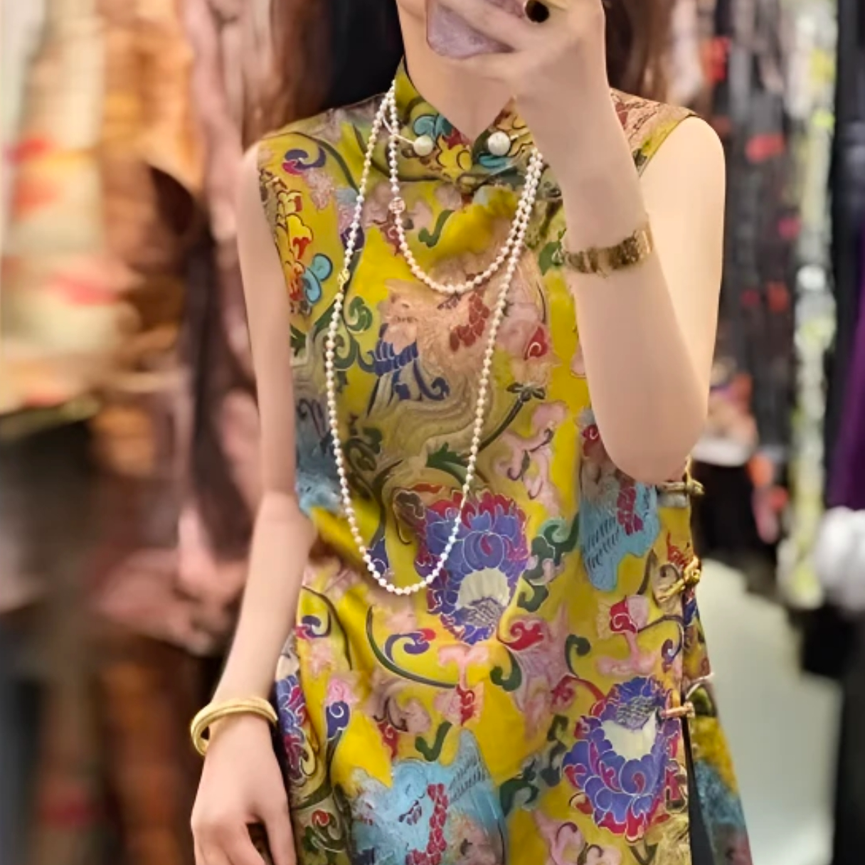 香云重缎中国风盘扣改良唐装马甲独特女士夏季新款上衣小衫738