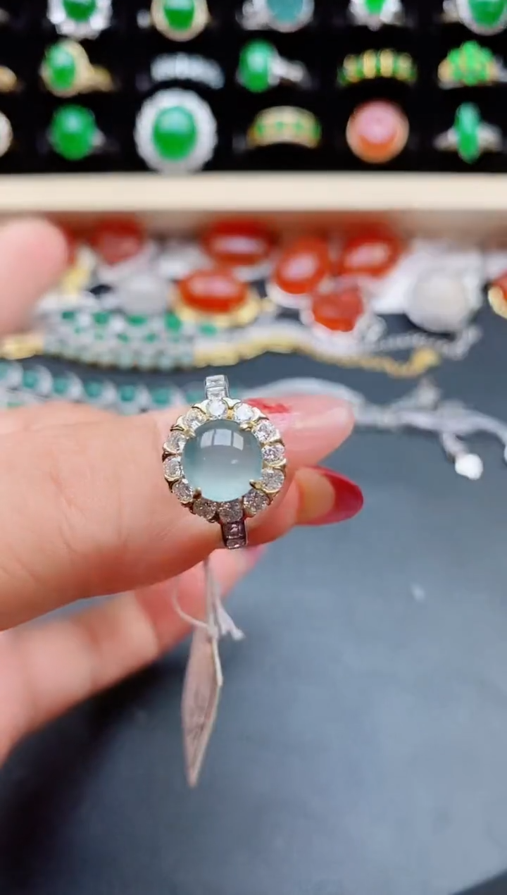 【闪购商品】翡翠戒指银S925镶嵌21323